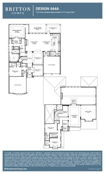 2D floor plan layout for the 644A by Britton Homes in Star Trail, Prosper, TX (Image 3). 2D floor plan layout for the 644A by Britton Homes in Star Trail, Prosper, TX (Image 3).