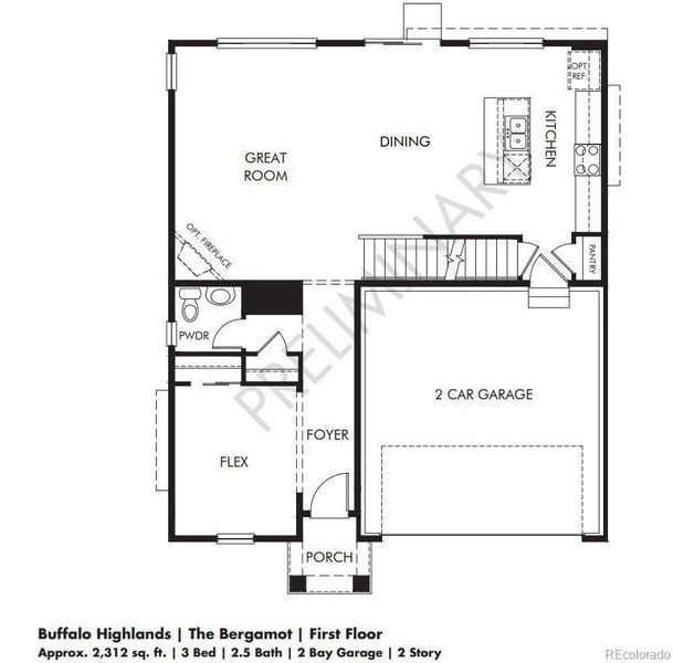 2D floor plan layout of this home in , Commerce City, CO (Image 3).