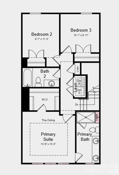 Additional Highlights Include: Downstairs bedroom in place of flex, full bathroom in place of powder room, and ledge at primary shower.