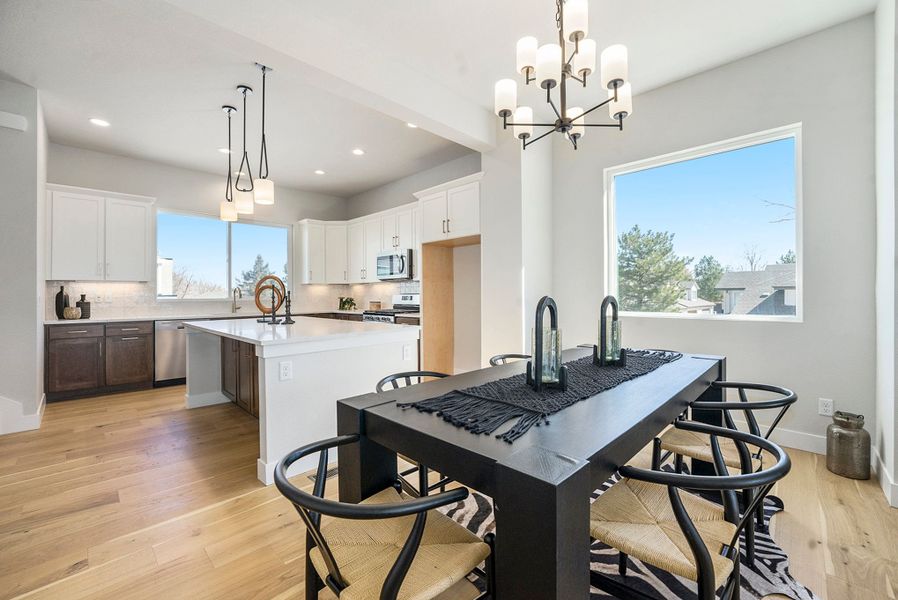 Interior:Dining room and large chef's kitchen Interior:Dining room and large chef's kitchen