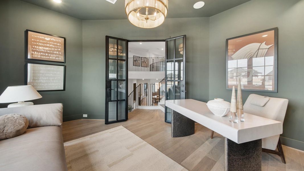 Double doors added to the study for optional peace and quiet. Representative image.