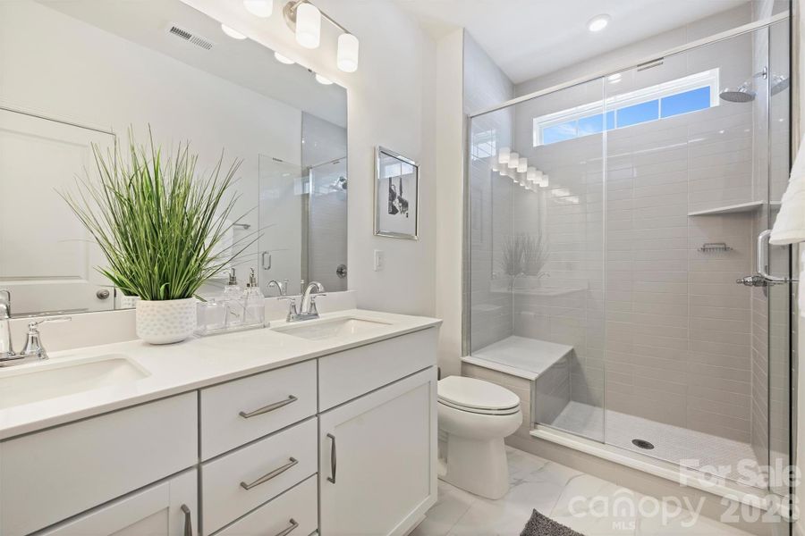 Furnished interior view inside a new home in The Townes of Cotswold, Charlotte (Image 42).