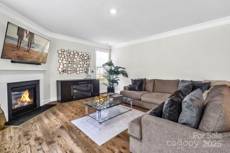 Family room w/ cozy fireplace