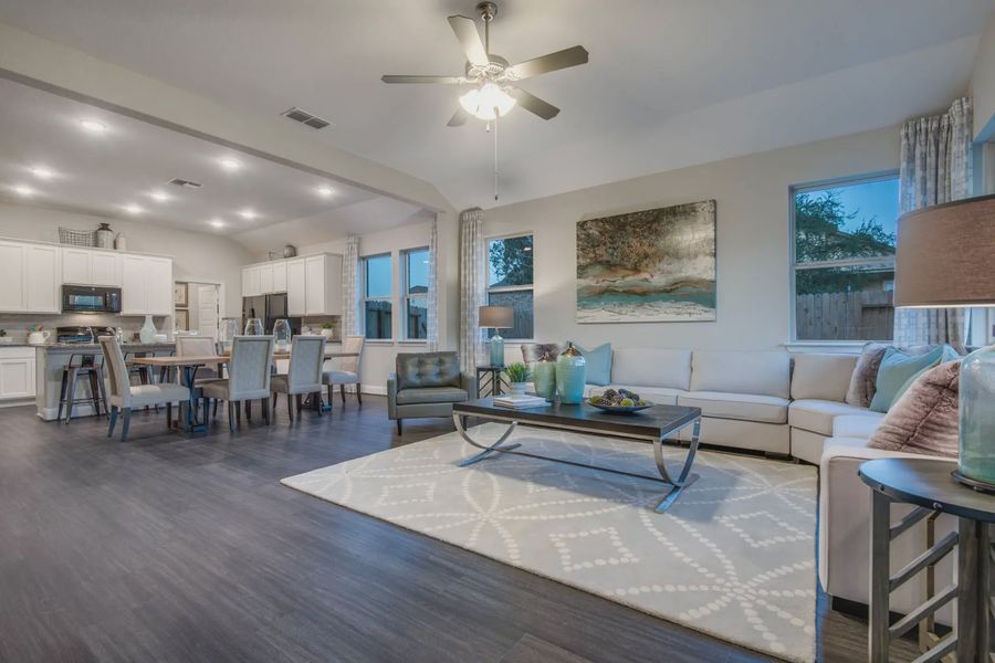 Representative furnished interior of a home built from the Asher by Chesmar Homes in Buffalo Crossing, Cibolo (Image 10).