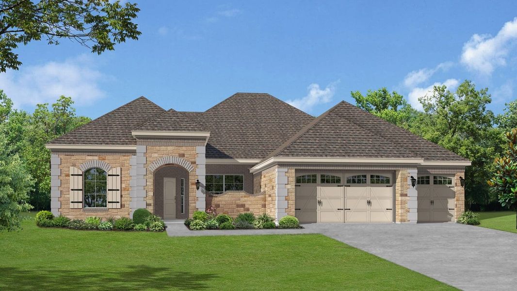 Perugia Floor Plan Elevation B in Highland Estates, San Antonio | Sitterle Homes Perugia Floor Plan Elevation B in Highland Estates, San Antonio | Sitterle Homes