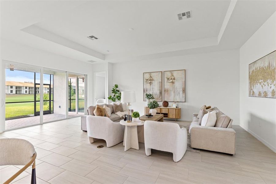 Furnished interior view inside a new home in , Lakewood Ranch (Image 14). Furnished interior view inside a new home in , Lakewood Ranch (Image 14).