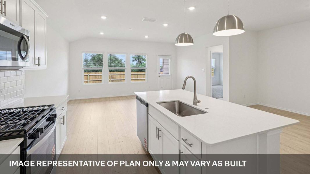 Representative furnished interior of a home built from the The Easton by D.R. Horton in Valverde, Bastrop (Image 6).