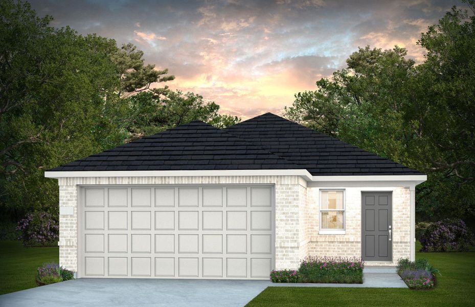 Representative exterior photo of a completed home built from the Taft by Centex in Pinara Pines, Conroe, TX (Image 4). Representative exterior photo of a completed home built from the Taft by Centex in Pinara Pines, Conroe, TX (Image 4).
