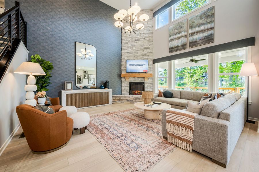 Representative furnished interior of a home built from the Blair by Fischer Homes in Twin Lakes, Hoschton (Image 38).