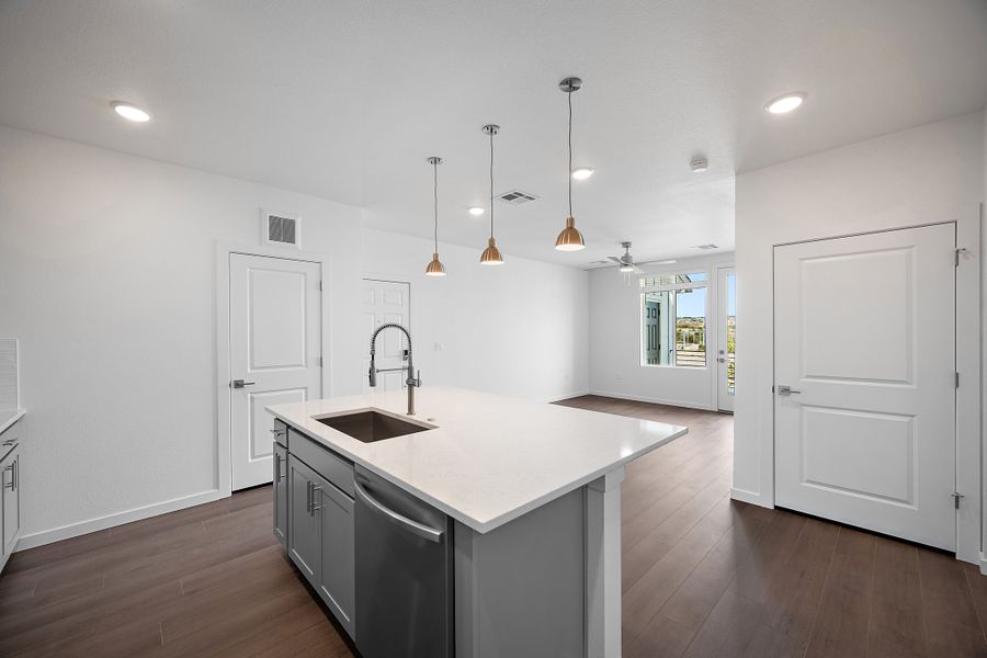 Furnished interior view inside a new home in The Residences at Victory Ridge, Colorado Springs (Image 6). Furnished interior view inside a new home in The Residences at Victory Ridge, Colorado Springs (Image 6).