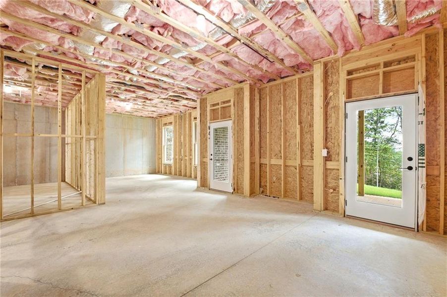 In-progress construction of a new home in , Flowery Branch, GA (Image 59).