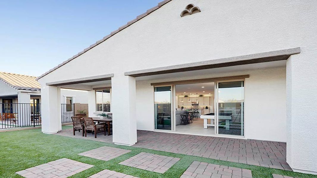 Representative exterior photo of a completed home built from the 45RM3 by Taylor Morrison in Almeria at Rancho Mercado, Surprise, AZ (Image 14). Representative exterior photo of a completed home built from the 45RM3 by Taylor Morrison in Almeria at Rancho Mercado, Surprise, AZ (Image 14).