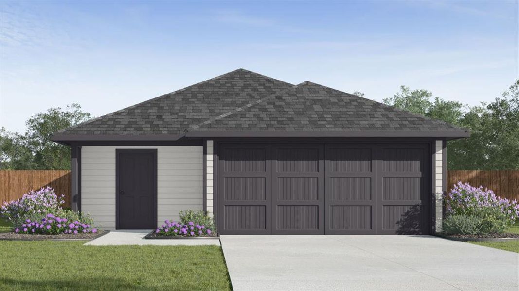 Front exterior of a new home in Presswoods, Splendora, TX, highlighting curb appeal (Image 10). Front exterior of a new home in Presswoods, Splendora, TX, highlighting curb appeal (Image 10).