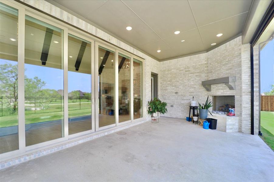 Exterior details and patio area of a home in , Prosper (Image 3). Exterior details and patio area of a home in , Prosper (Image 3).