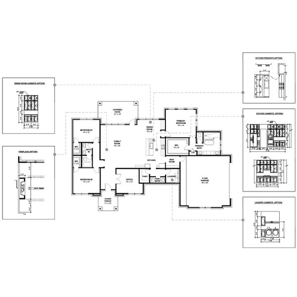 2D floor plan layout for the 2391 by Faircroft Homes in Arborwood, Waller, TX (Image 2).