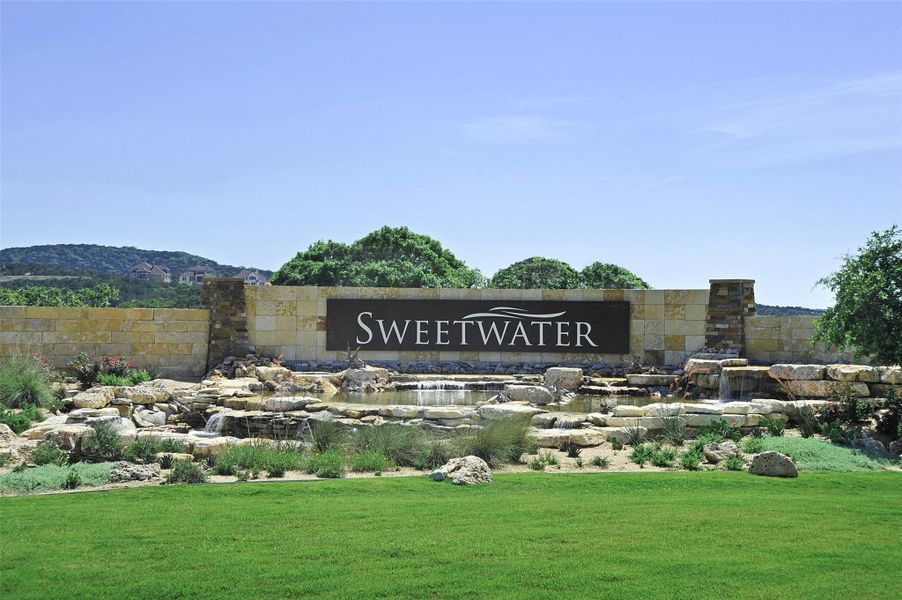 Front exterior of a new home in Sweetwater, Austin, TX, highlighting curb appeal (Image 2).