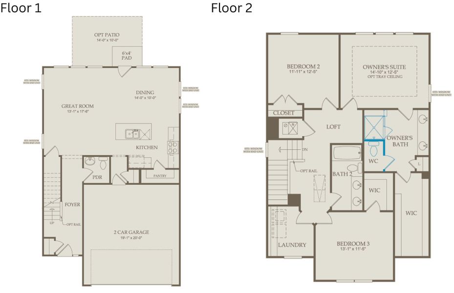 2D floor plan layout of this home in Solana, Durham, NC (Image 2). 2D floor plan layout of this home in Solana, Durham, NC (Image 2).