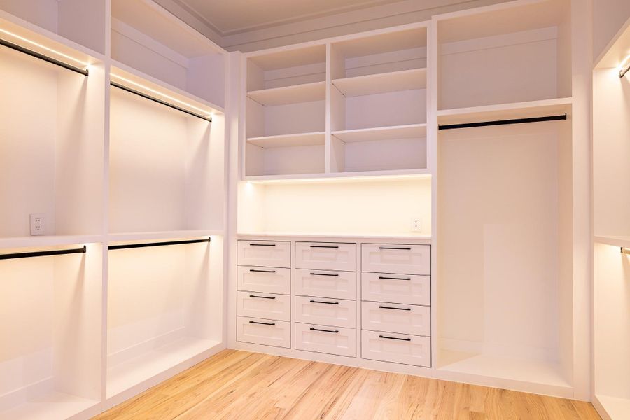 Secondary primary suite walk in closet. Secondary primary suite walk in closet.