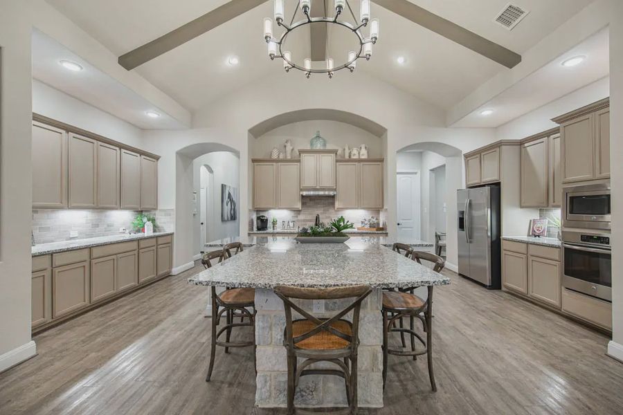 Representative furnished interior of a home built from the Lancashire by Chesmar Homes in Potranco Oaks 100's, Castroville (Image 9).