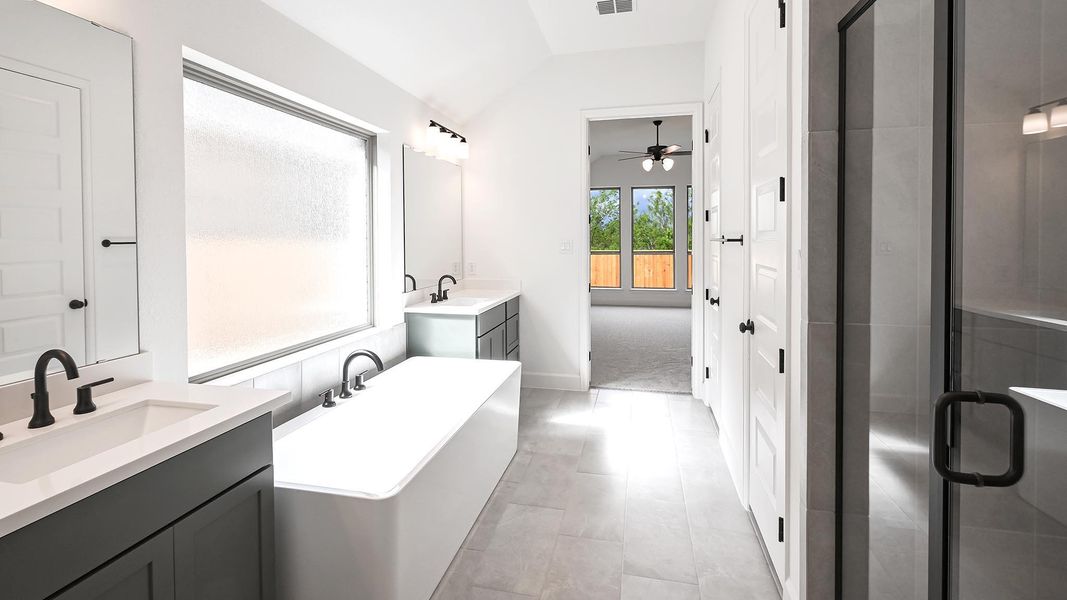 Furnished interior view inside a new home in Crosswinds, Kyle (Image 7). Furnished interior view inside a new home in Crosswinds, Kyle (Image 7).