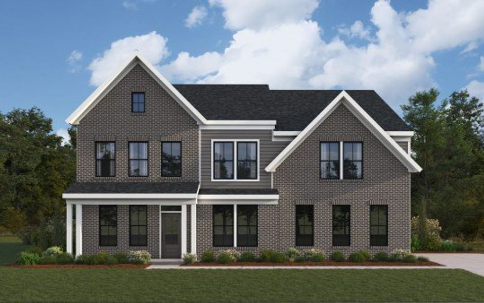 Representative exterior photo of a completed home built from the Carrington by Fischer Homes in Twin Lakes, Hoschton, GA (Image 11).