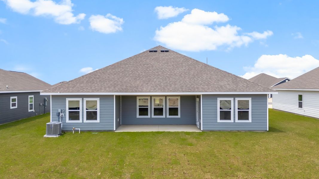 Representative exterior photo of a completed home built from the The Victoria by D.R. Horton in Liberty, Panama City, FL (Image 35).