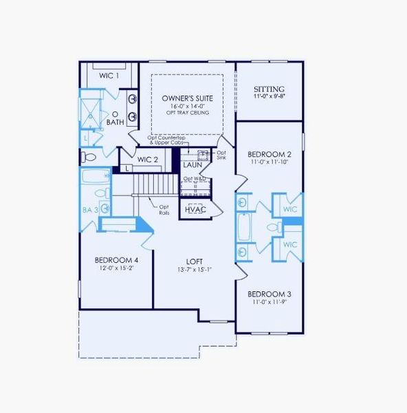 2D floor plan layout of this home in Arden, Cumming, GA (Image 5).