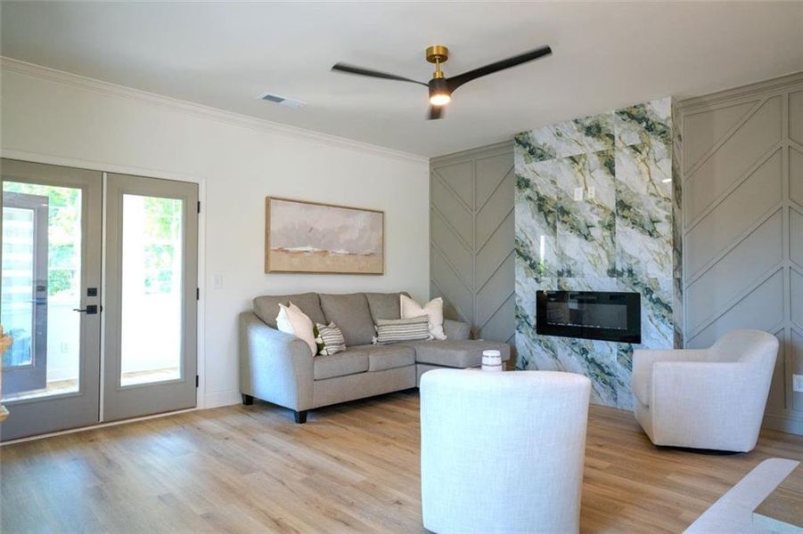 Furnished interior view inside a new home in , Cumming (Image 31).