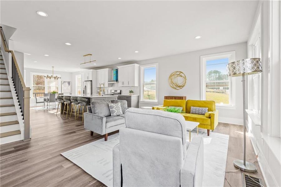 Furnished interior view inside a new home in , Atlanta (Image 33).