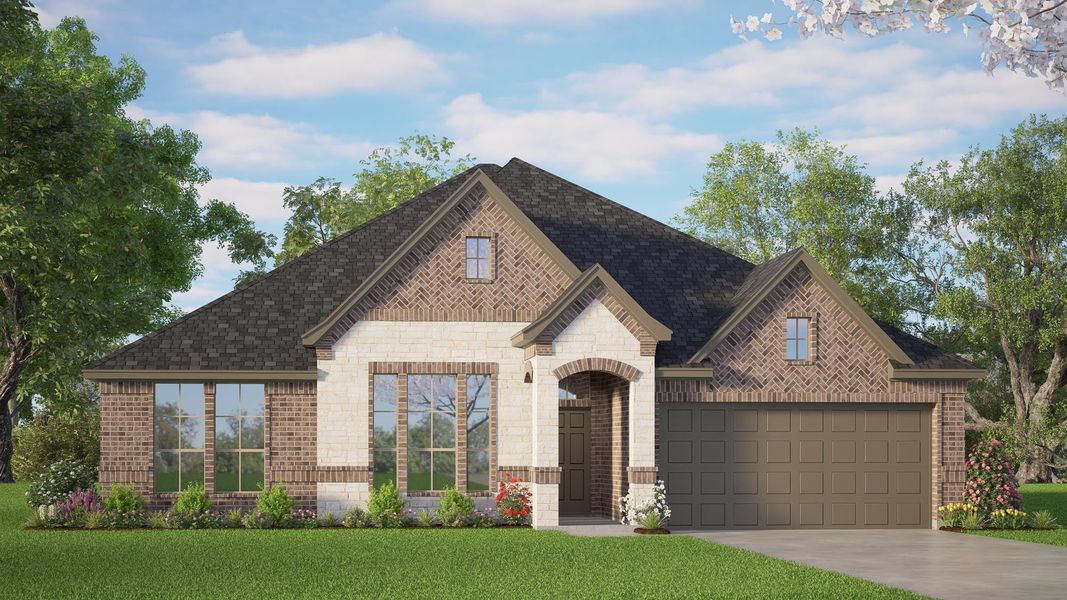 Representative exterior photo of a completed home built from the Concept 2040 by Risewell Homes in Silo Mills, Joshua, TX (Image 6). Representative exterior photo of a completed home built from the Concept 2040 by Risewell Homes in Silo Mills, Joshua, TX (Image 6).