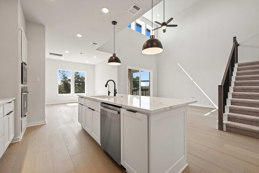 Furnished interior view inside a new home in Wolf Ranch, Georgetown (Image 11).