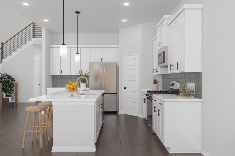 Representative furnished interior of a home built from the Enfield by Tri Pointe Homes in Lariat, Liberty Hill (Image 12).