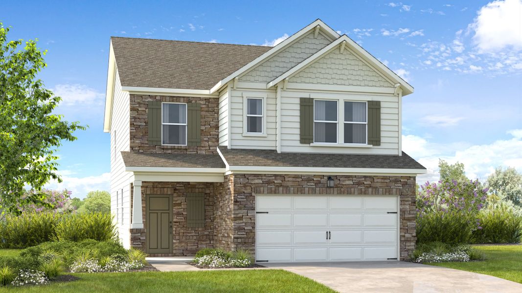 Representative exterior photo of a completed home built from the Edison by Taylor Morrison in Windance Lake, Loganville, GA (Image 19).