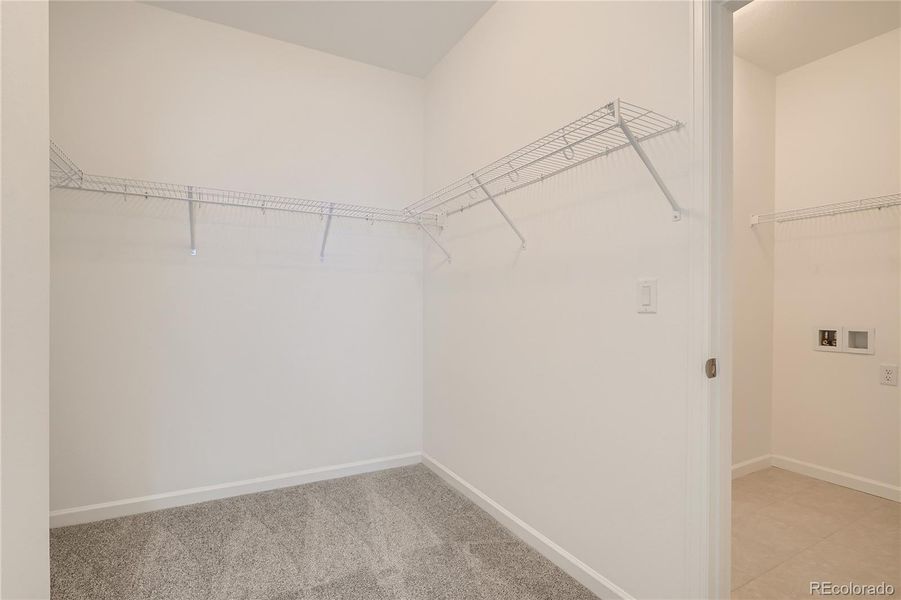 Riverbend Primary Closet- Picture not of actual home Riverbend Primary Closet- Picture not of actual home