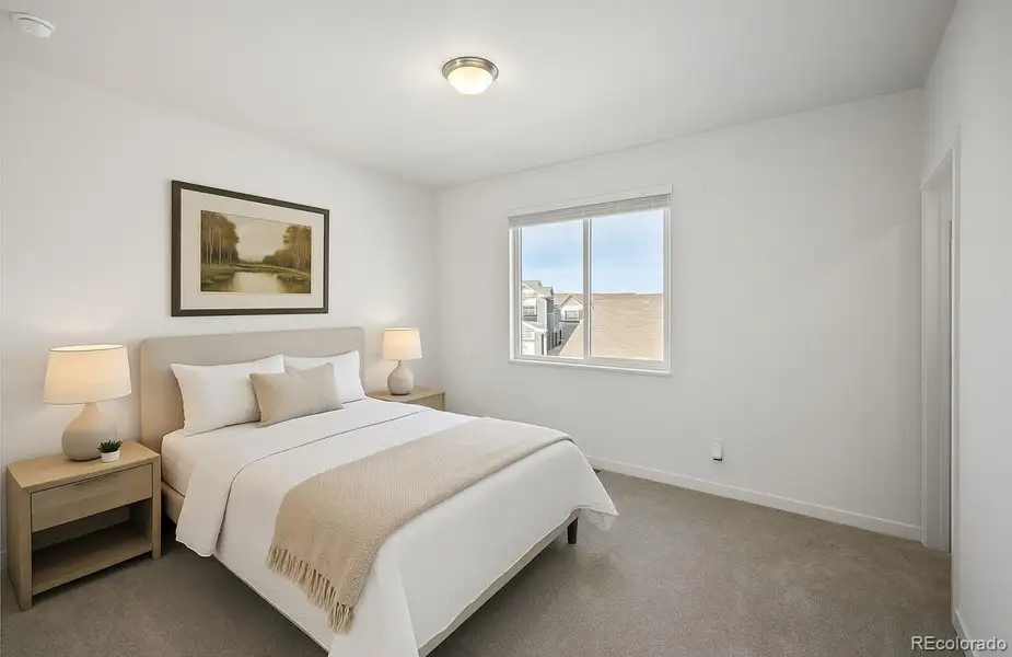 Secondary bedroom - virtually staged