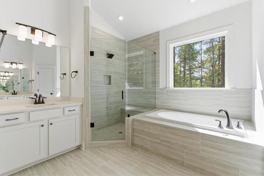 Furnished interior view inside a new home in The Estates at Hurricane Pointe, Douglasville (Image 11). Furnished interior view inside a new home in The Estates at Hurricane Pointe, Douglasville (Image 11).