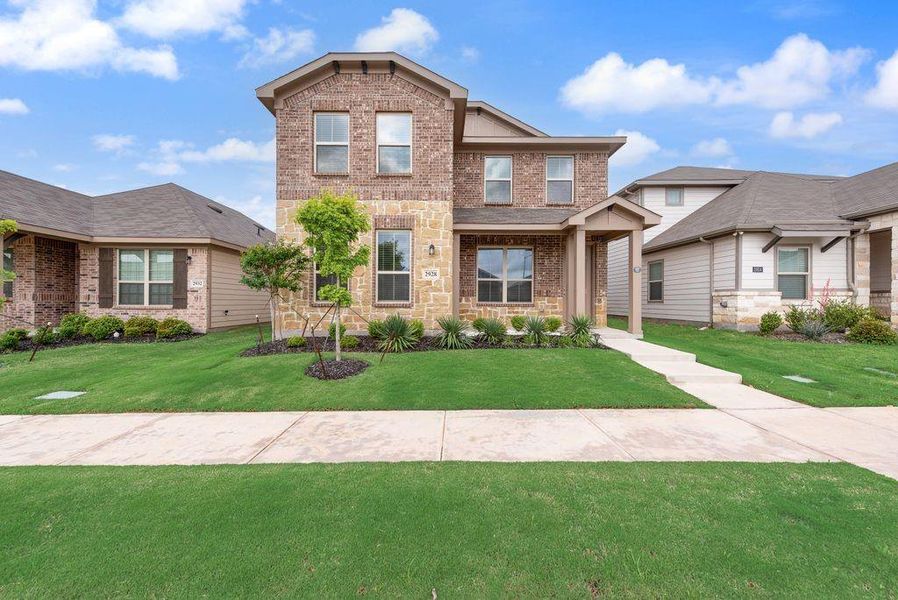 Front exterior of a new home in , Fort Worth, TX, highlighting curb appeal (Image 17).