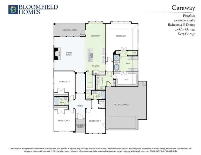 2D floor plan layout of this home in Villages of Walnut Grove, Midlothian, TX (Image 3).