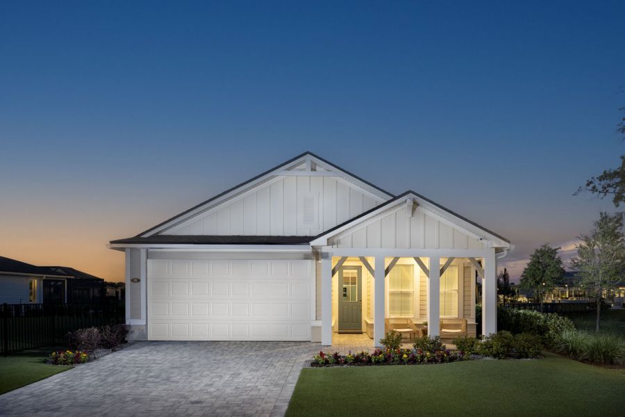 Representative exterior photo of a completed home built from the Martinique by Mattamy Homes in RiverTown - WaterSong, St. Johns, FL (Image 7). Representative exterior photo of a completed home built from the Martinique by Mattamy Homes in RiverTown - WaterSong, St. Johns, FL (Image 7).