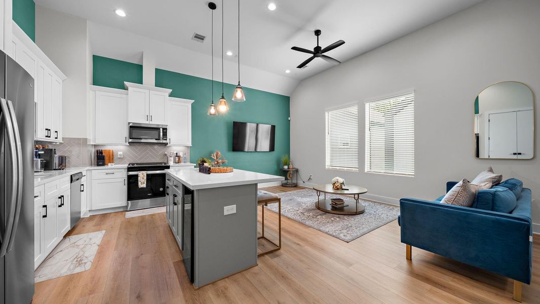 Furnished interior view inside a new home in Highland Heights, Houston (Image 14).