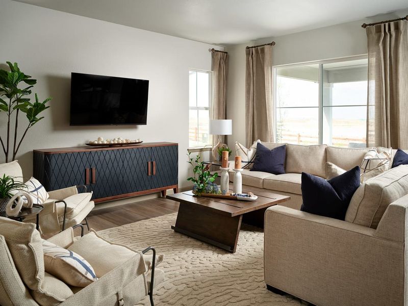 Representative furnished interior of a home built from the 3508 by Tri Pointe Homes in The Aurora Highlands, Aurora (Image 4).