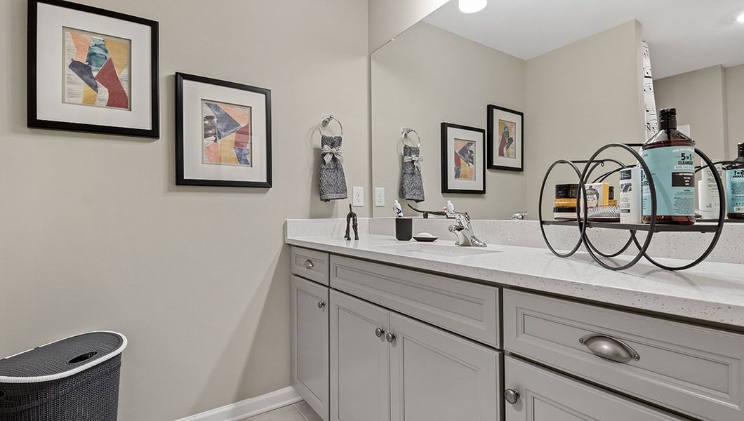 Representative furnished interior of a home built from the WINDSOR by D.R. Horton in Whitehawk Meadows, Travelers Rest (Image 28).