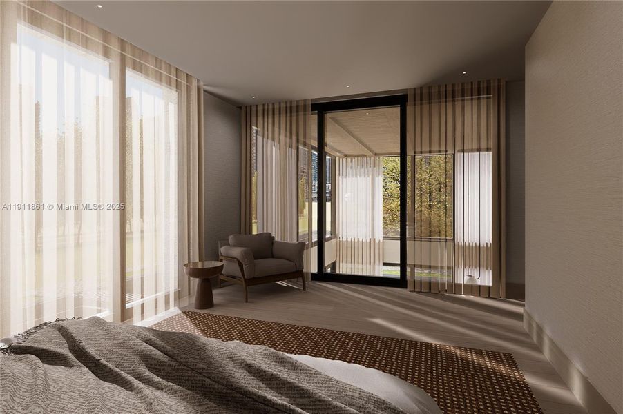 Furnished interior view inside a new home in , Miami Beach (Image 19).