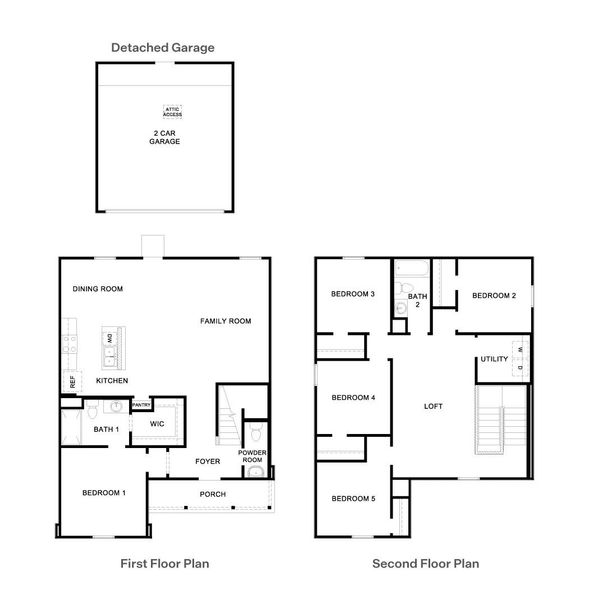 2D floor plan layout of this home in Prairie Lakes, Buda, TX (Image 2). 2D floor plan layout of this home in Prairie Lakes, Buda, TX (Image 2).