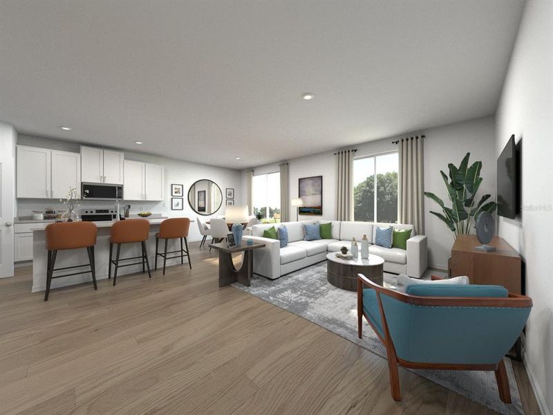 Furnished interior view inside a new home in The Reserve at Van Oaks, Auburndale (Image 5).