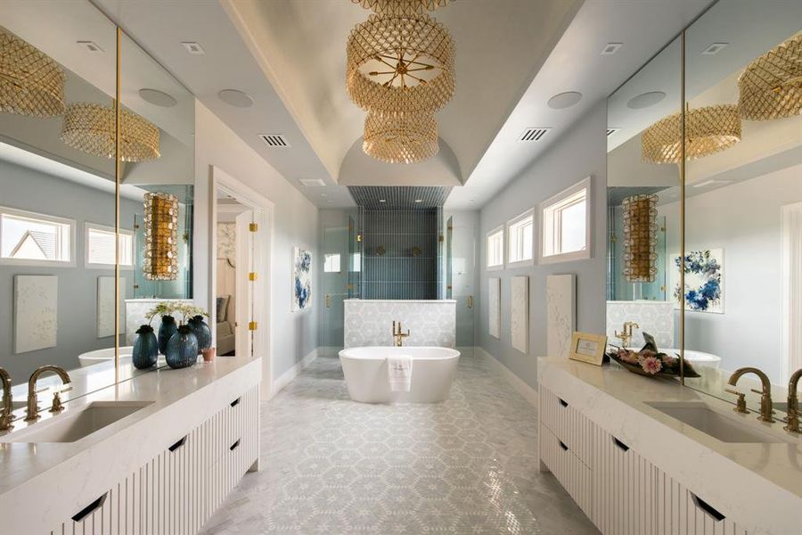 Furnished interior view inside a new home in , Southlake (Image 29).