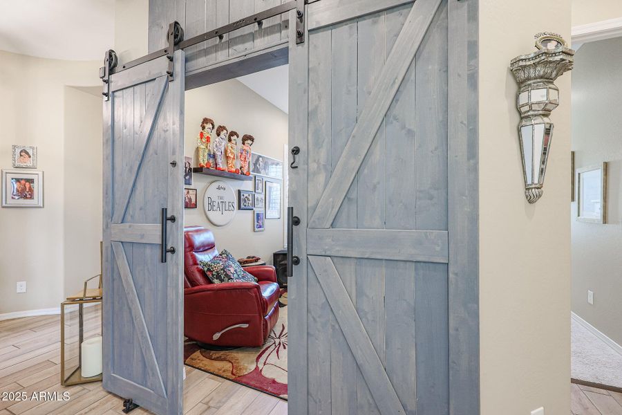 Barn Doors on Office/Den