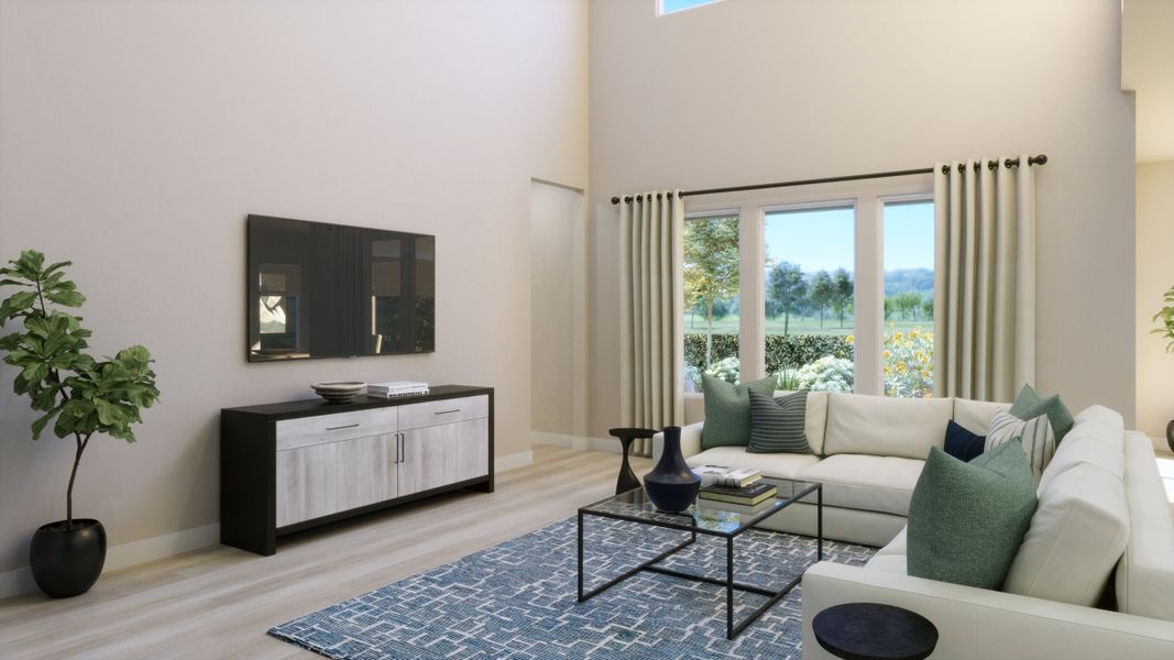 Representative furnished interior of a home built from the 5055 by Risewell Homes in Freedom at Anthem, Kyle (Image 3).