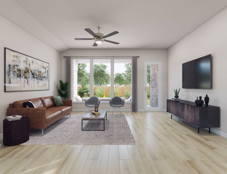 Furnished interior view inside a new home in Woodson’s Reserve, Spring (Image 9).