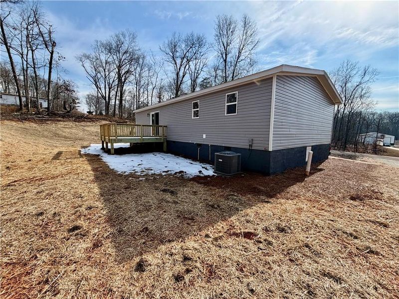 Exterior details and patio area of a home in , Royston (Image 8).